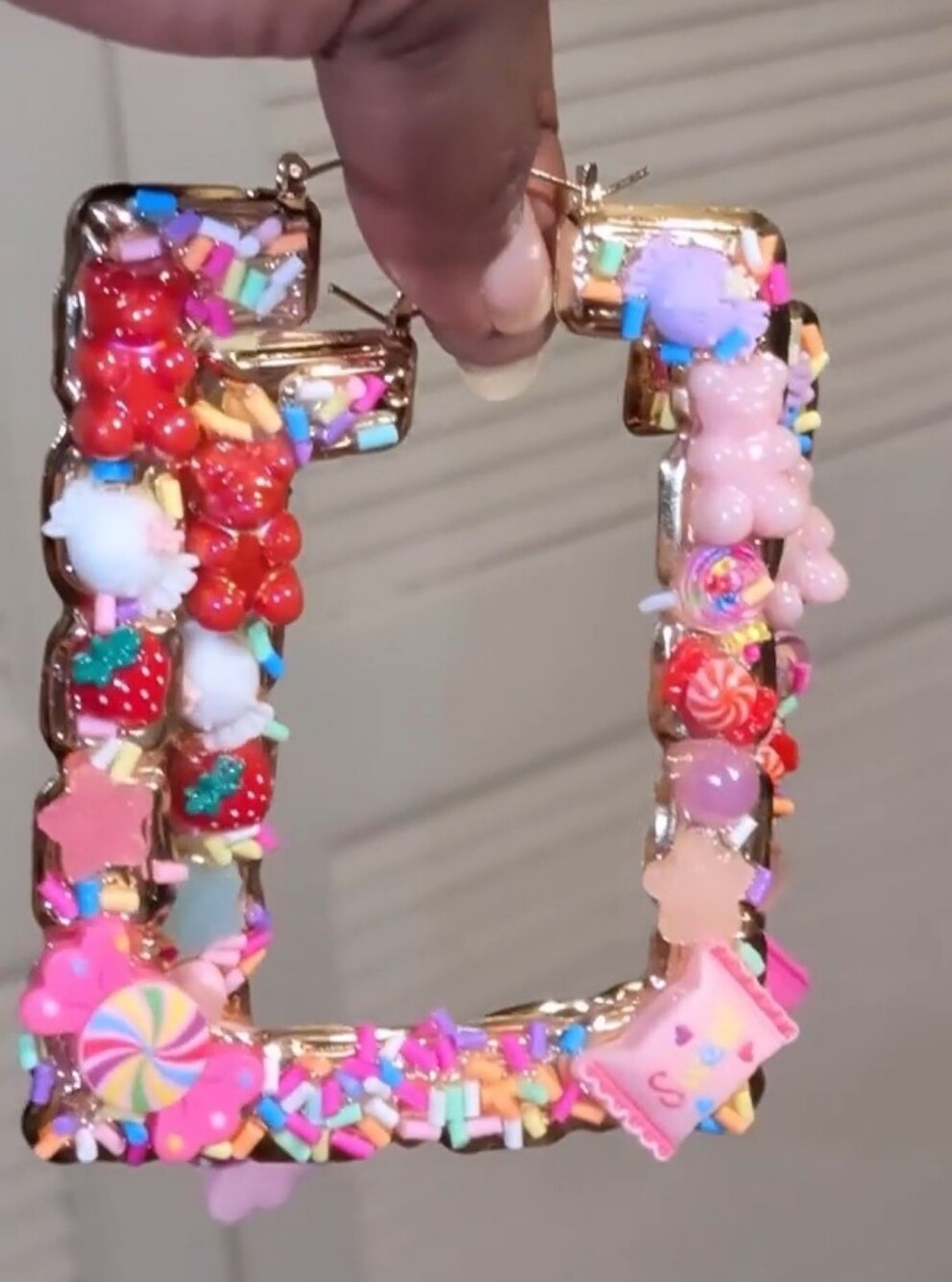 Hand CRAFTED Candy Sprinkle Statement Hoops
